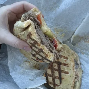 Roasted Pepper Chipotle Cheesesteak Sandwich