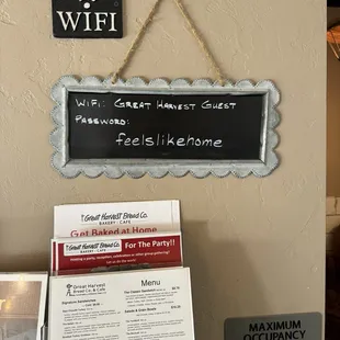 a sign for wifi