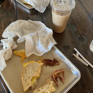 Vanilla latte, Breakfast Egg Sandwich