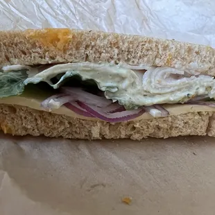 Smoked Turkey Goddess Sandwich pretty sloppy