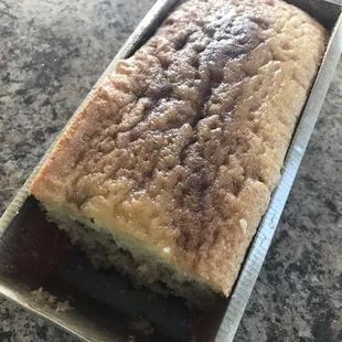 Loaf of snickerdoodle batter bread $8.50 i believe