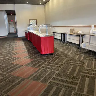 a buffet area