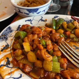 Kung Po Chicken with Lo mein