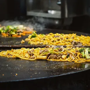 noodles and meat
