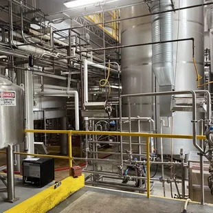 Inside the brewery
