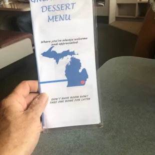 Dessert Menu