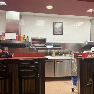 Their grill, work area - small place.