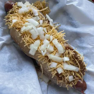 Chilli cheese dog