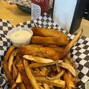 seafood, fish, food, fish and chips