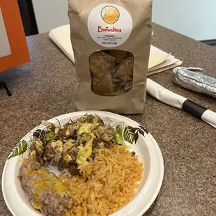 Machaca and eggs plate