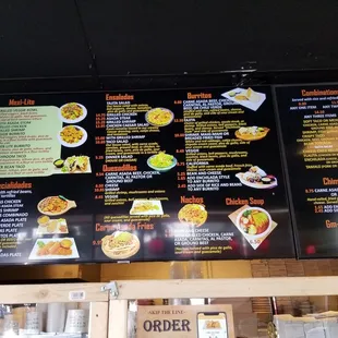 Lunch and dinner menu