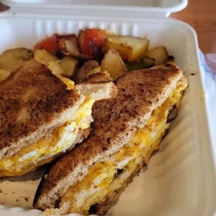 Sausage Breakfast Sandwich with Home Fries