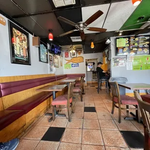 the interior of a mexican restaurant
