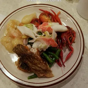 a plate of food on a table