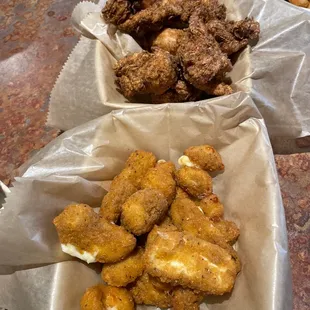 Cheese curds and buttermilk tenders