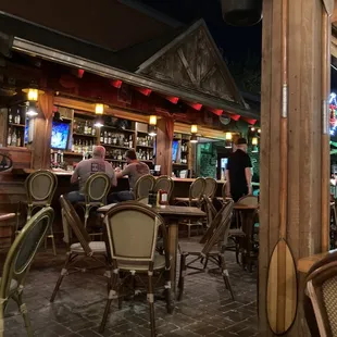 Outside bar and dining area