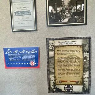 "Kansas: Unimaginable without the Santa Fe" Fascinating history throughout the railroad station...even if you're not a history buff!