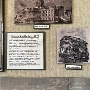 Kansas Pacific map of 1873, and historic buildings