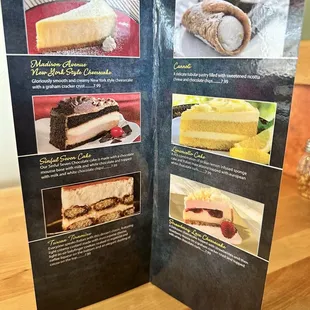Dessert Menu