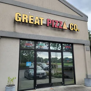 the front of the building