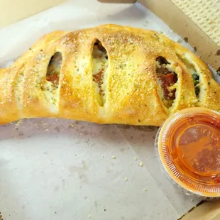 a baked pastry in a box