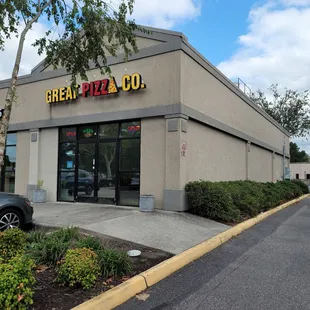 the front of the restaurant