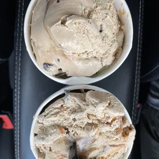 Salted caramel espresso - one w chocolate and one w mint and chip