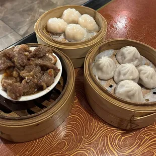 Short Rib with Honey Sauce Shrimp Dumpling Shanghai Soup Dumpling