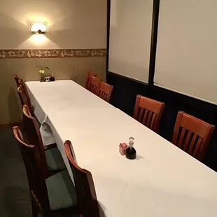 Long dining table in adjoining smaller room...good for large groups.