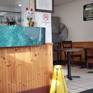 the inside of a restaurant
