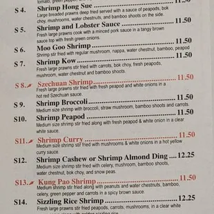 Menu as of 1/26/2023