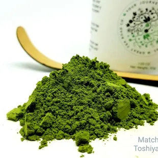 matcha powder and a spoon