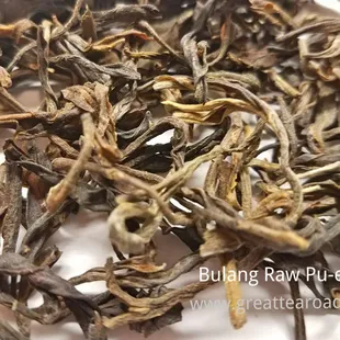 a pile of dried tea leaves