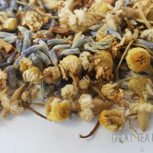 a pile of dried flowers