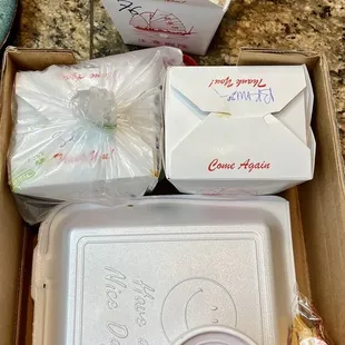 Our takeout order