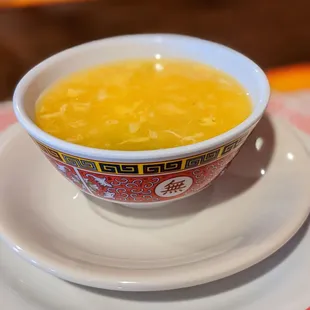 Egg Flour Soup part of Cantonese style dinner order