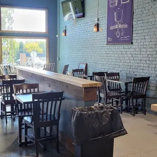 the inside of a restaurant