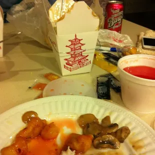 a plate of food on a table