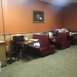 the dining area of a restaurant