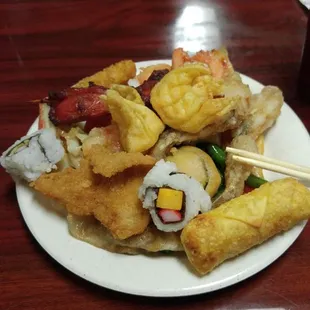 a plate of food on a table