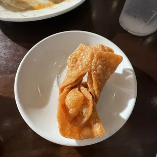 The Lady was so nice she gave us this sweet fried wonton