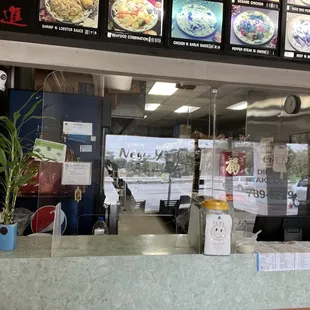 menus on the wall