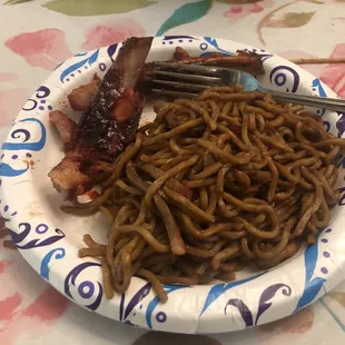Roast Pork Lo Mein (no vegetables)