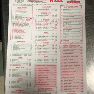 the menu