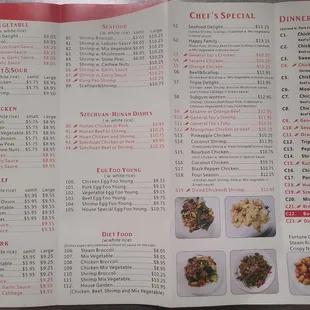 the menu