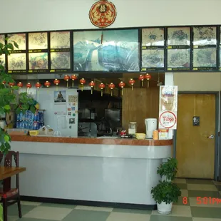 the front counter