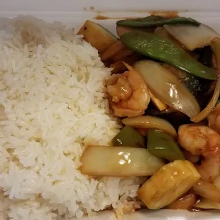 Szechuan shrimp lunch order