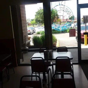 Inside the restaurant.