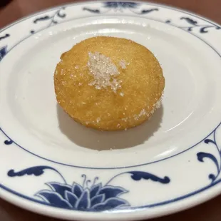 Donut hot out of the fryer