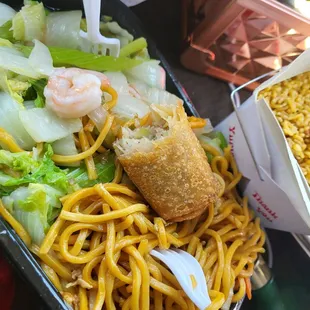 Sripmp Chow Mein,  House LoMein  Fried Rice